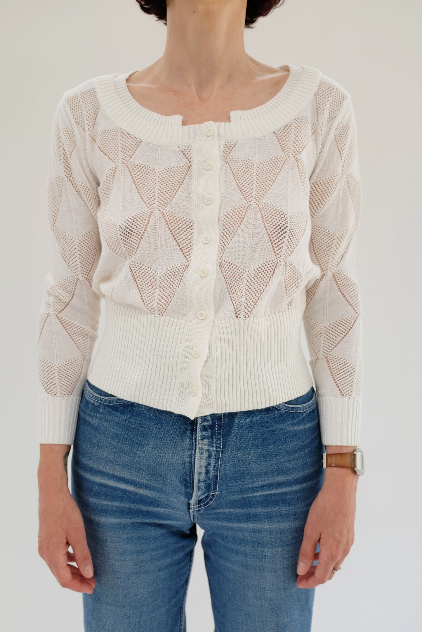 Beklina Prato Cardigan Blanca