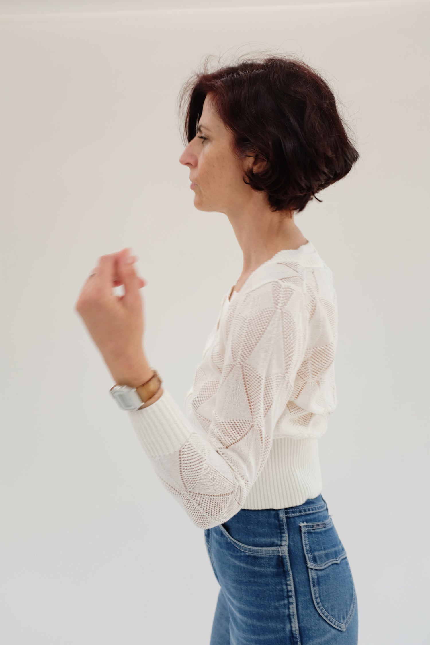 Beklina Prato Cardigan Blanca