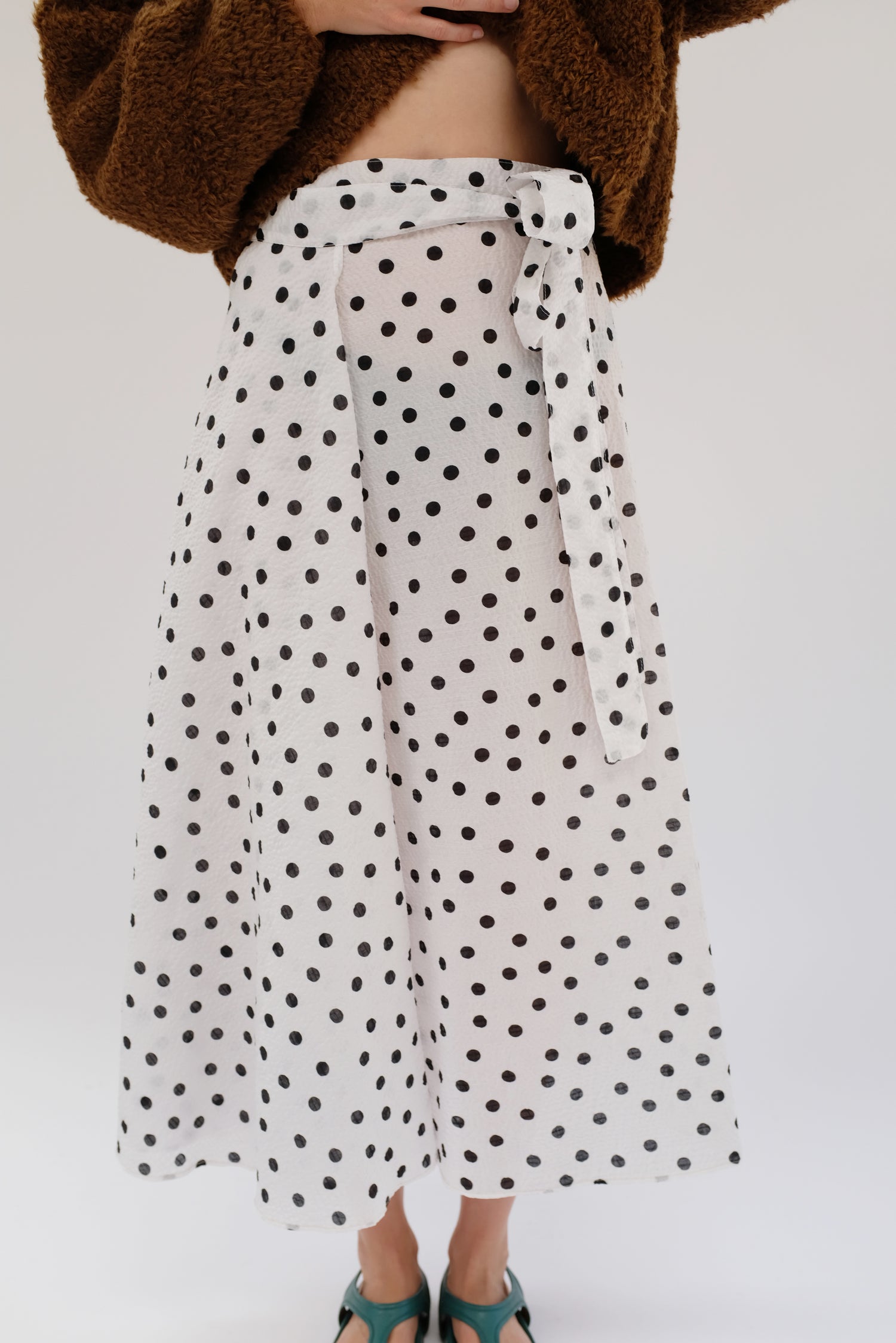 Carmella Wrap Skirt-Dress Polka Dot