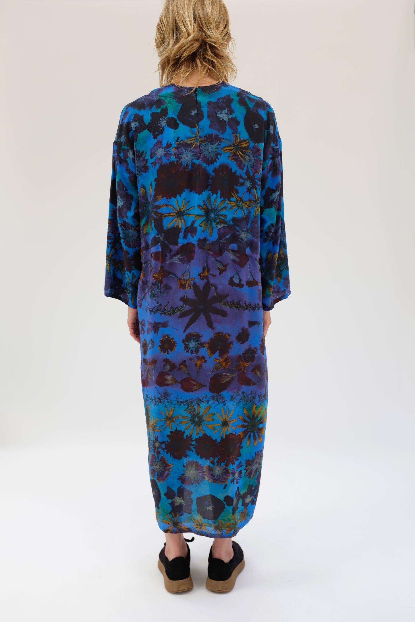 Anntian Simple Silk Dress Print E