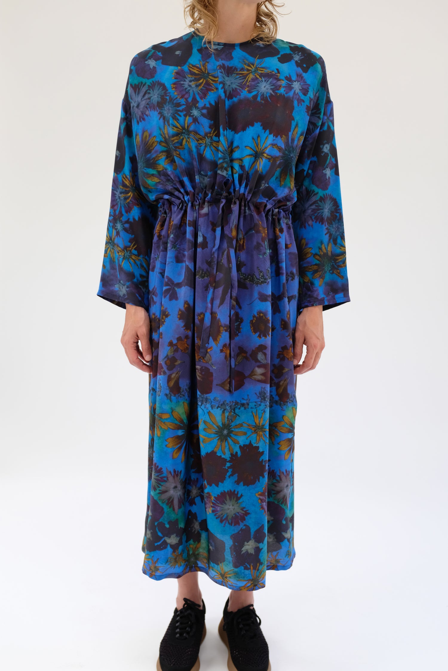 Anntian Simple Silk Dress Print E