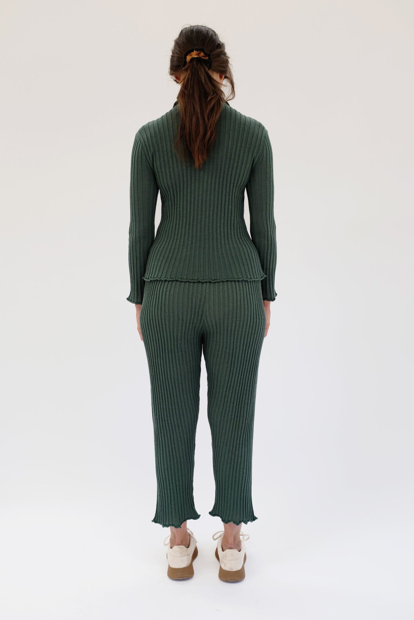 Beklina Merino Ribbed Turtleneck Jungle