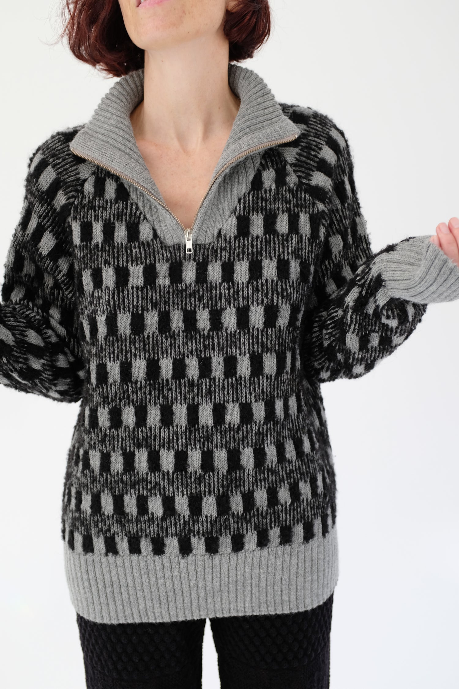 Beklina Hilma Pullover Sweater Black/Grey