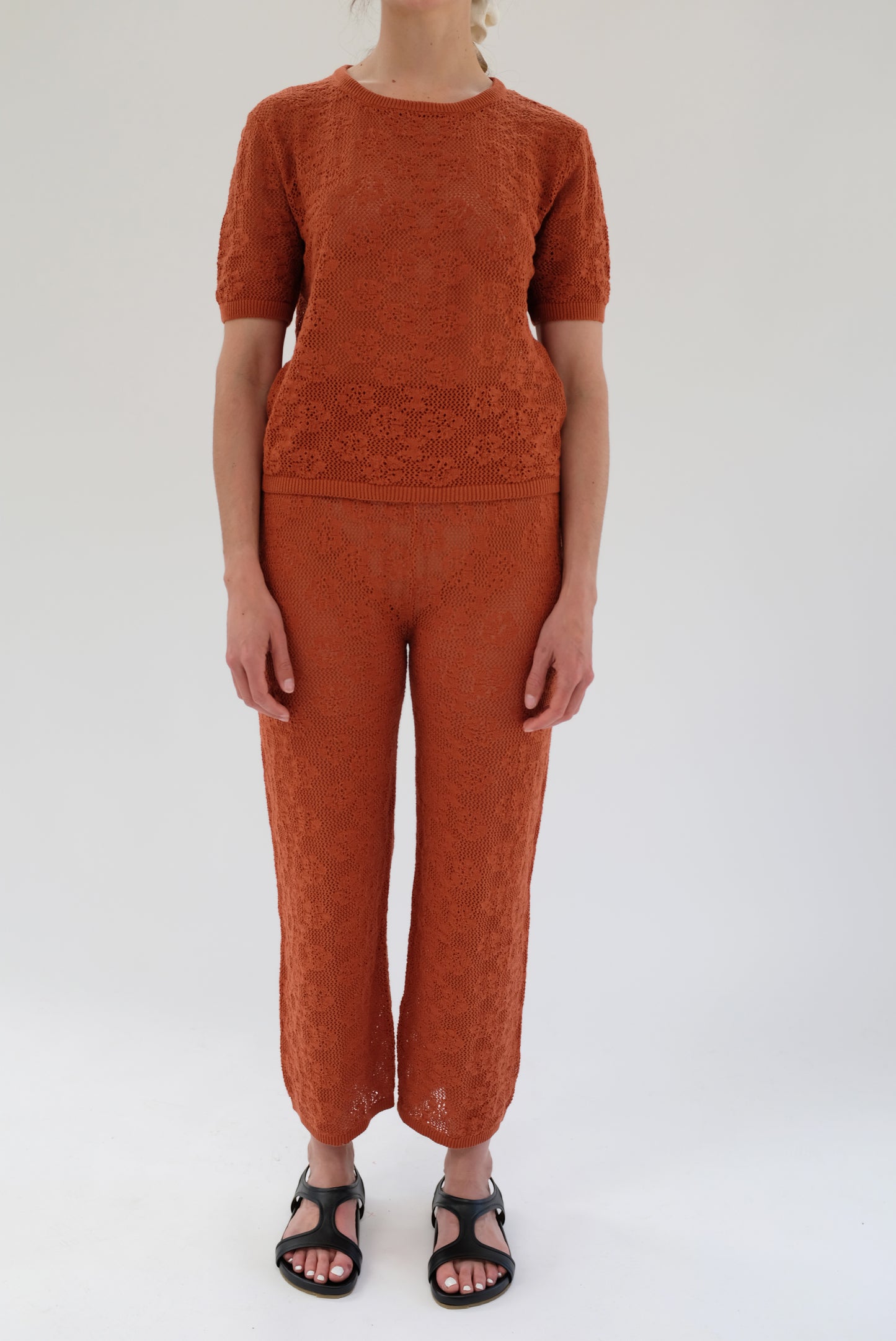 Beklina Lace Trouser Terracotta