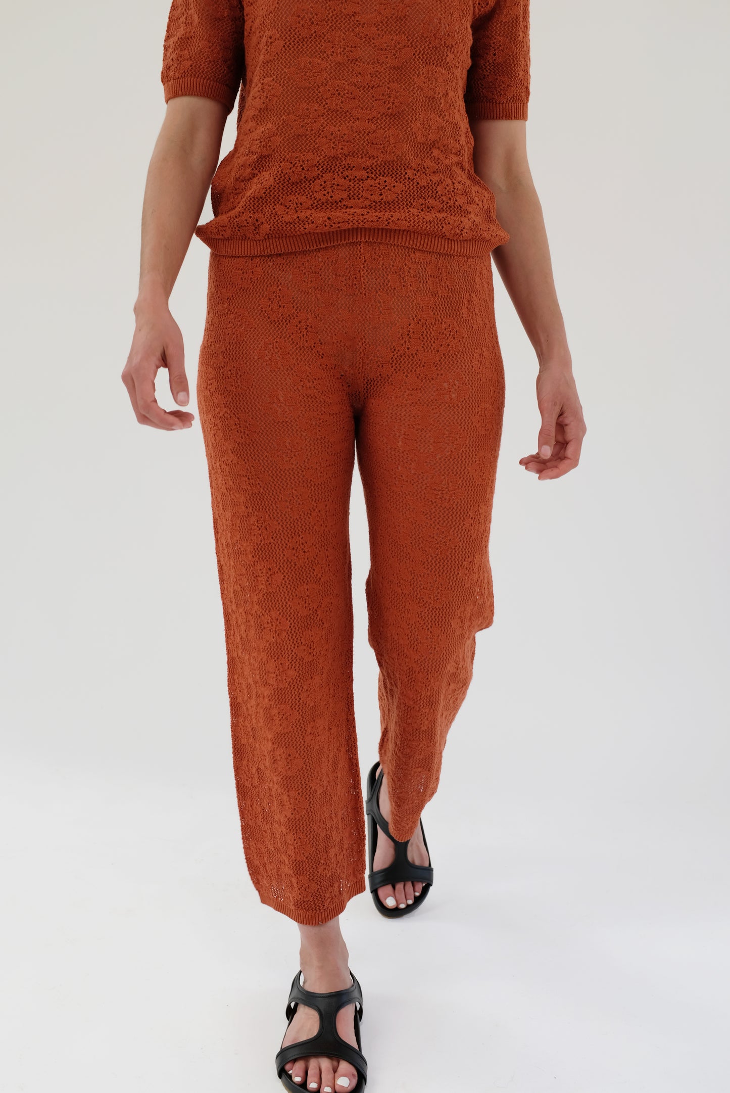 Beklina Lace Trouser Terracotta
