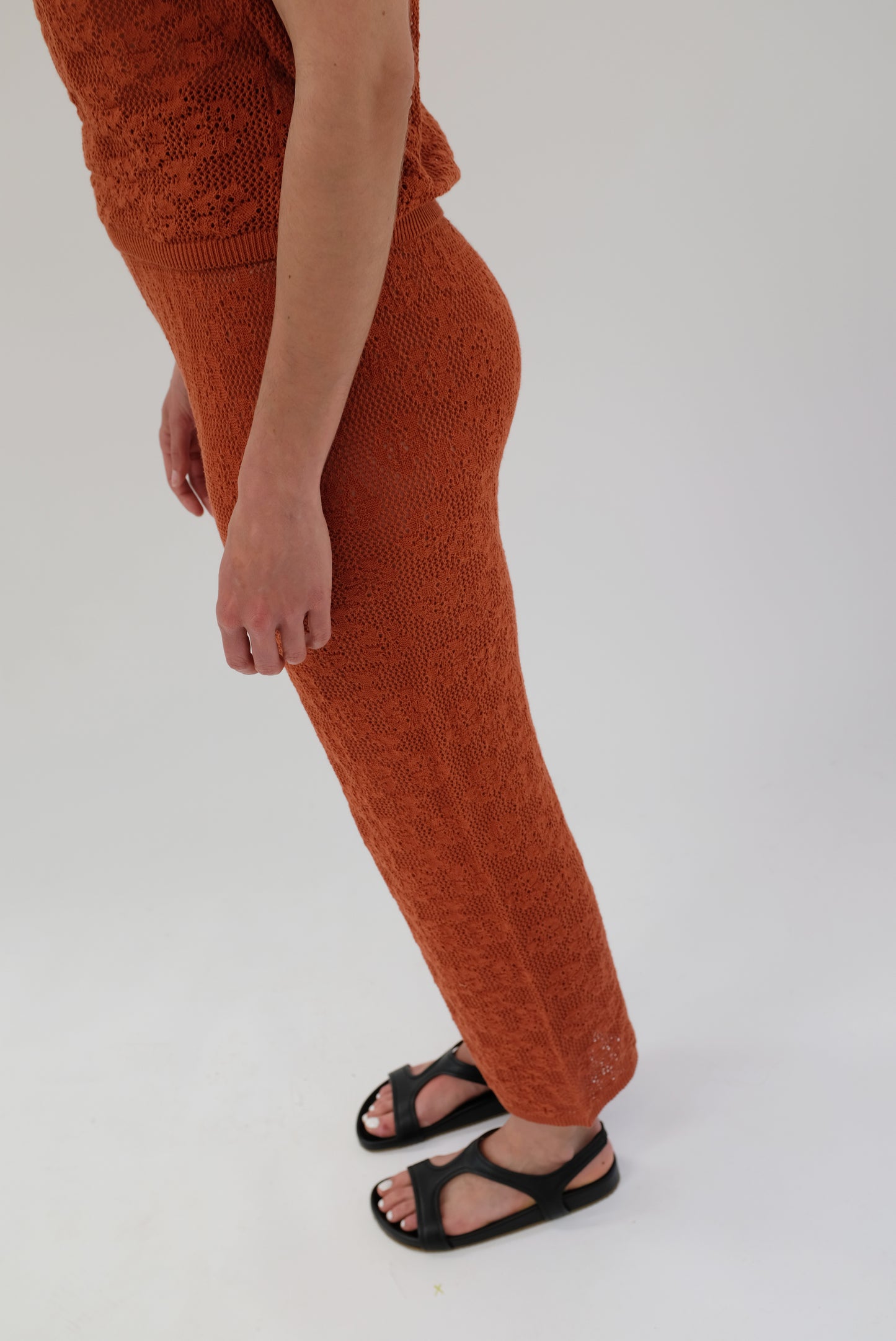 Beklina Lace Trouser Terracotta
