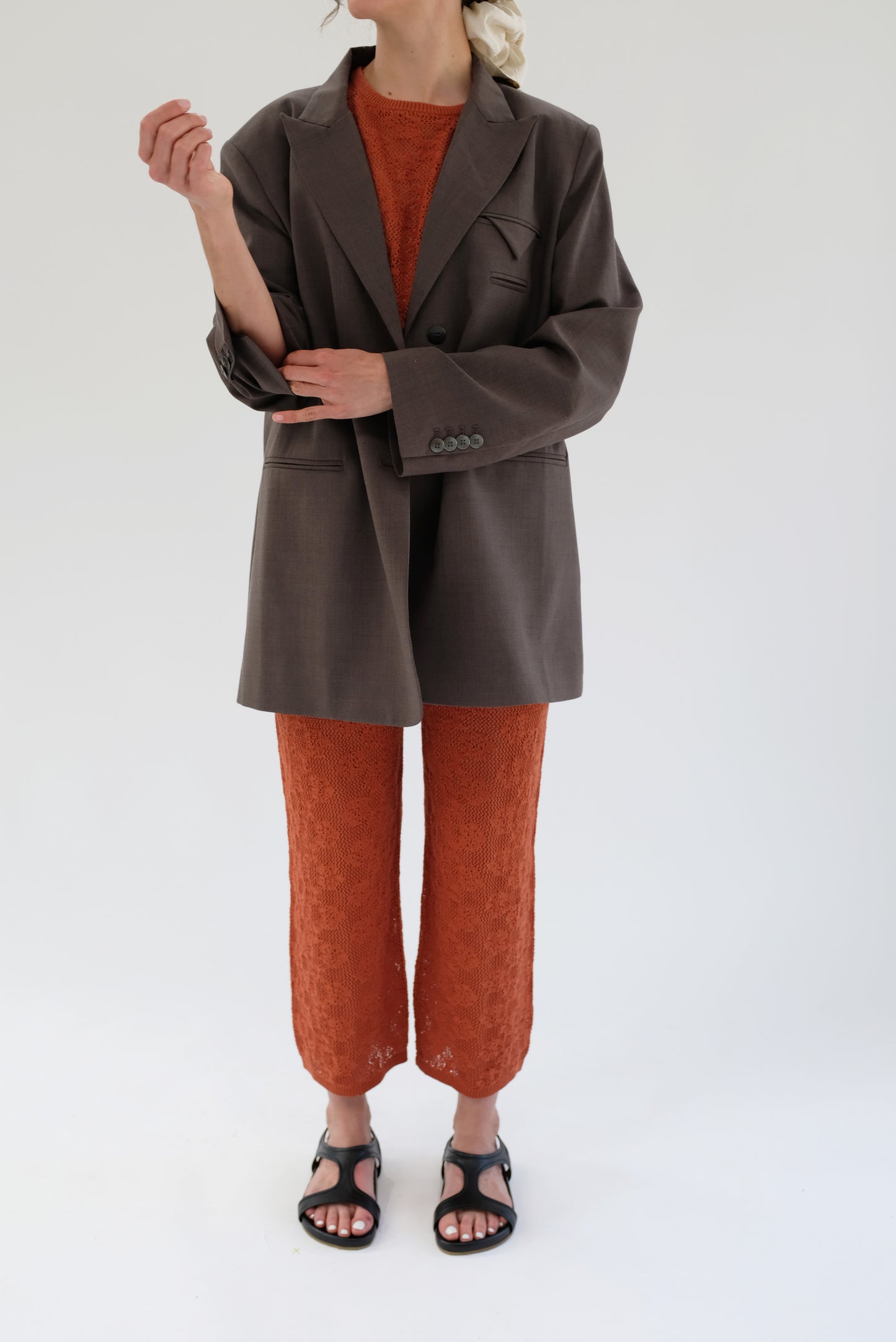 Beklina Lace Trouser Terracotta