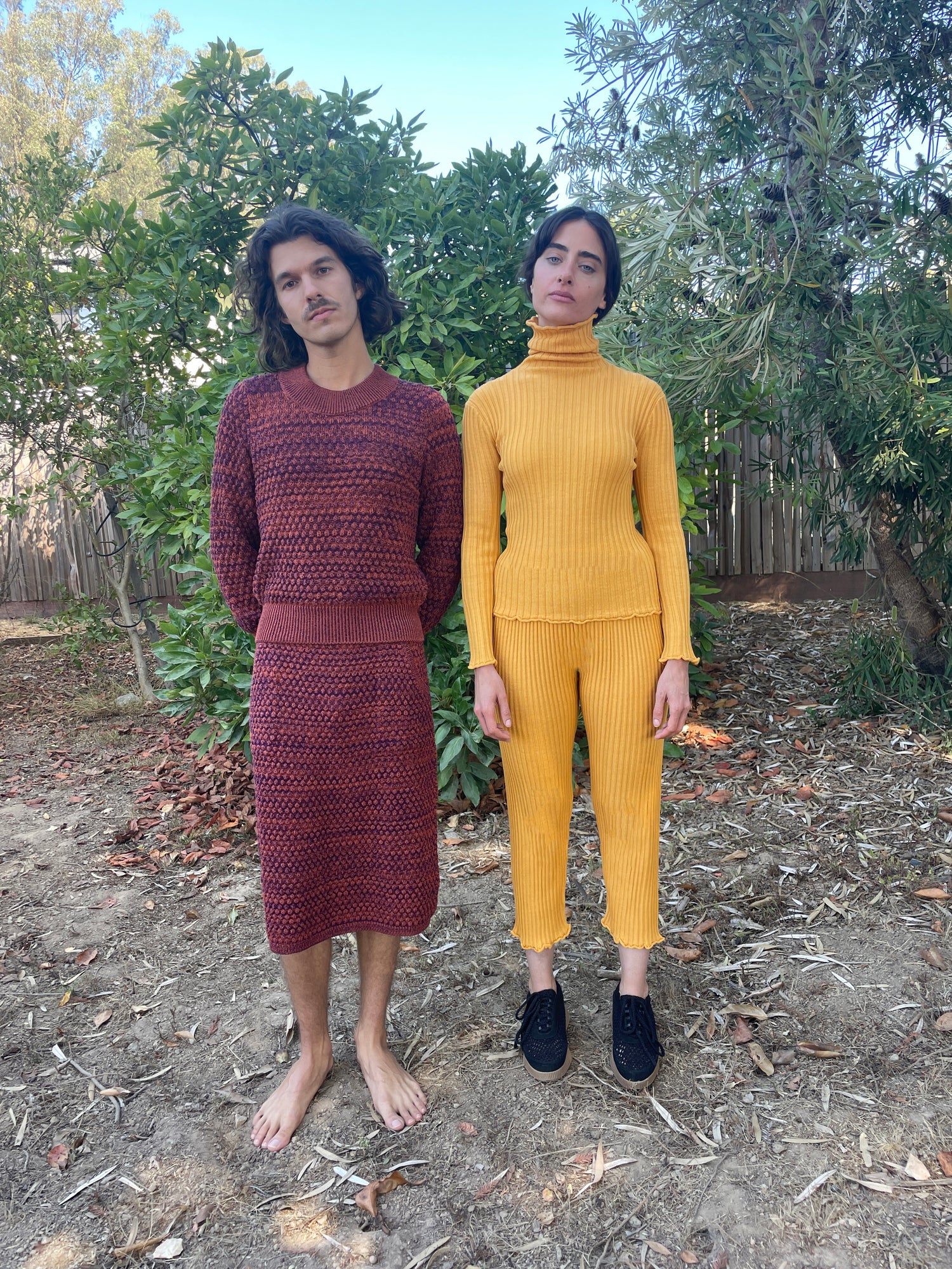 Beklina Merino Ribbed Turtleneck Saffron