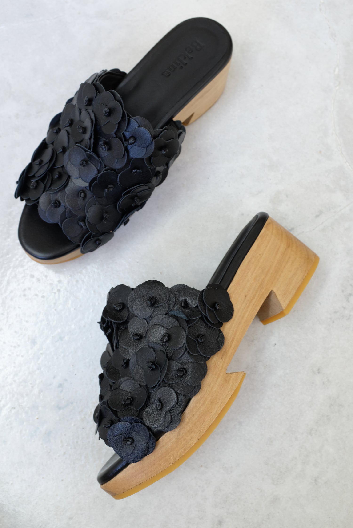 Beklina Floral Tétouan Clog Black