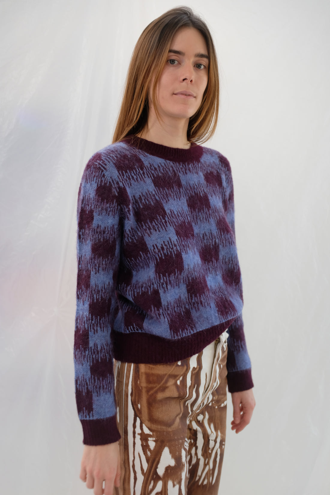 Beklina Bofill Crew Sweater Berry/Wine