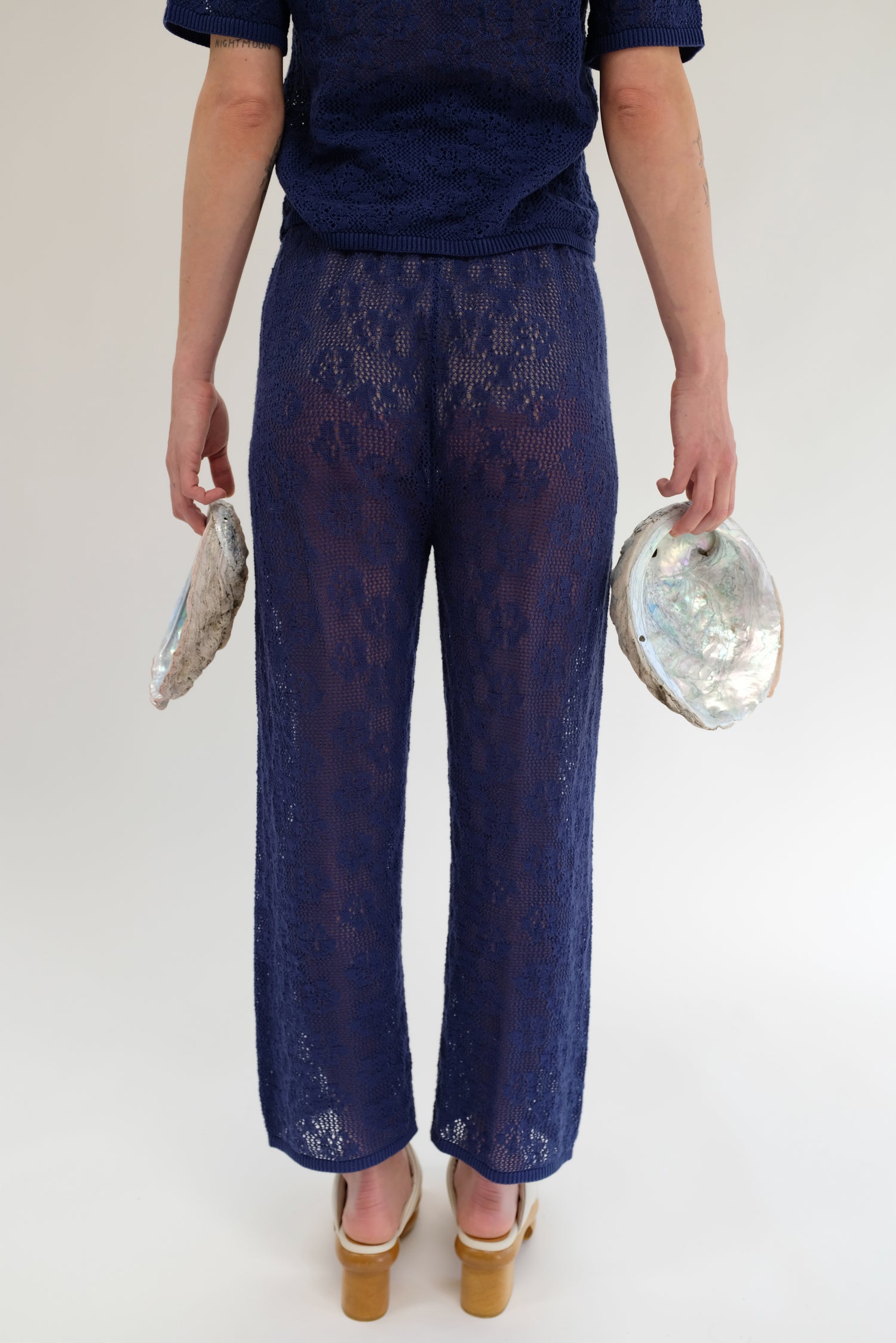 Beklina Edificio Lace Trouser Ink